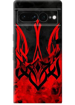 Чохол силіконовий патріотичний на телефон google pixel 7 pro герб україни "5312u-3031-58250"