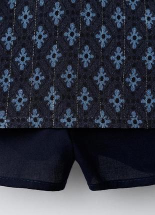 Подростковая юбка-шорты для девочки синяя (26021005f) 4