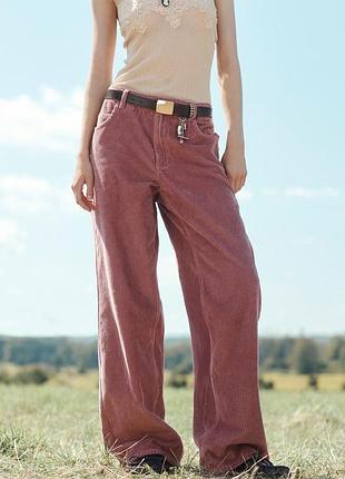Вельветовые брюки от zara woman, l, оригинал