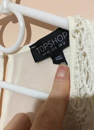 Блуза topshop sleeveless crochet collar swing top4 фото