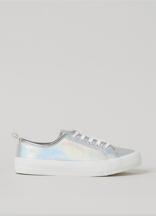 Кеди слипони кросівки срібло оригінал h&m