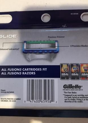 Картриджи gillette fusion proglide оригинальные лезвия, кассеты для бритья из сша3 фото