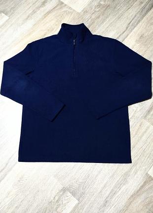 Мужская синяя флисовая кофта peter storm размер l