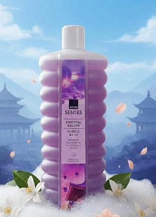 Піна для ванни avon senses «східна подорож» з ароматом квітів апельсина та пачулі, 500 мл