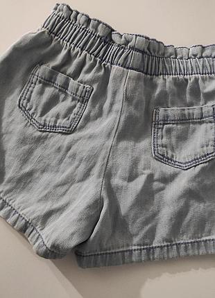 Шорты детские хлопковые на девочку от бренда next на 1-1,5 года 2