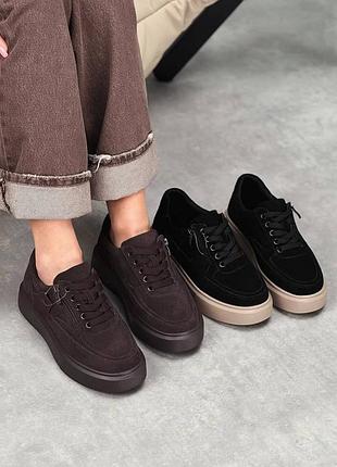 Стильні кросівки натуральна замша