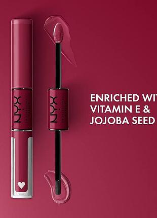 Помада-блиск для губ nyx professional makeup shine loud high shine lip color 16 goal getter, 2*3.4 мл