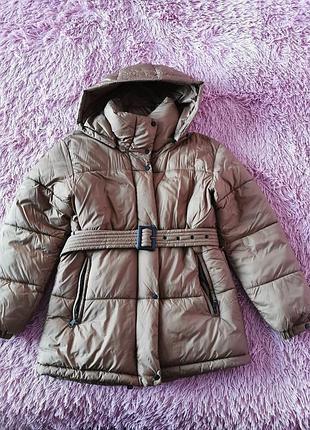 Пуховик под пояс бренда mango