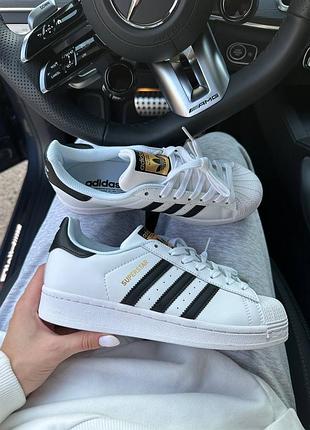 Adidas superstar 2w white / black premium 4