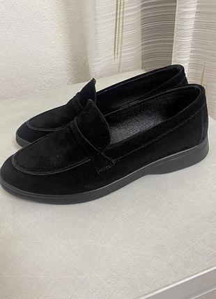 Лоферы, натур.замша