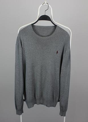 Polo ralph lauren sweater men cotton l gray
