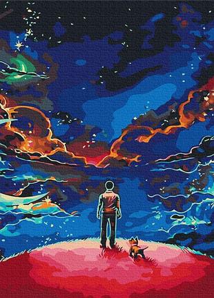 Картина за номерами маленький принц в космосі bs30081