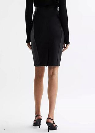 Reiss  юбка карандаш кожа ягненка /0000h/