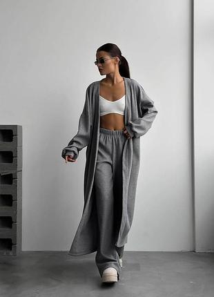 Костюм к25-60, р.уни 42-46, плотный рубчик, серый