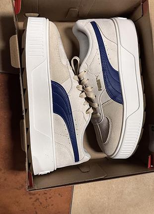 Puma court suede beige/blue