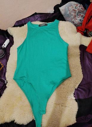 Зелений боді 93%нейлон