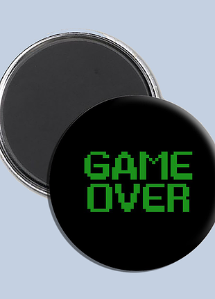 Магніт на холодильник pc tv logo | пс тв лого 07 game over | кінець гри
