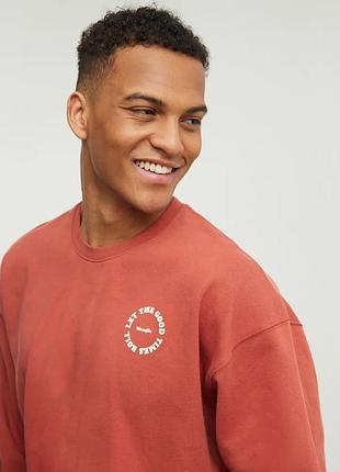 Вільний relaxed fit теракотовий світшот від wrangler