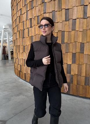 Дутый жилет жилетка безрукавка базовая