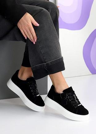 Кросівки замша чорний