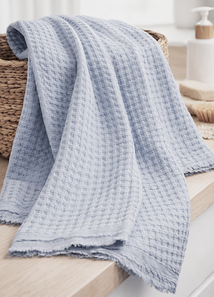 Полотенце 75х150см вафельное ярослав серый