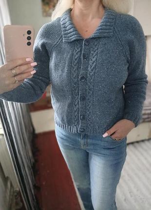 Теплый свитер кардиган 8
