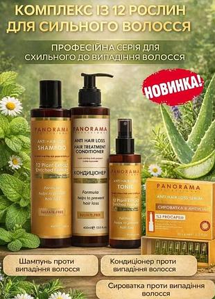 Шампунь для схильного до випадіння волосся panorama, 400 мл