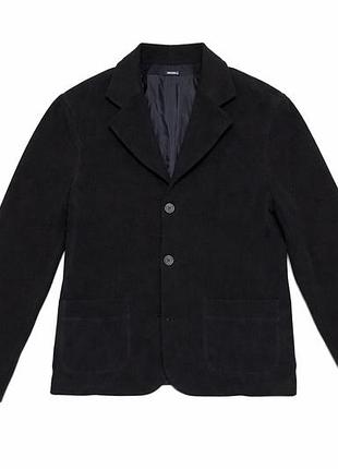 Утеплений чорний піджак xs, s