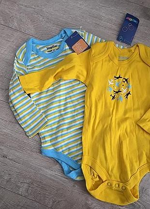 Набор детских боди с рукавчиком (2-6 месяцев, 62/68)