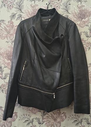 Кожаная куртка mint velvet. размер l.