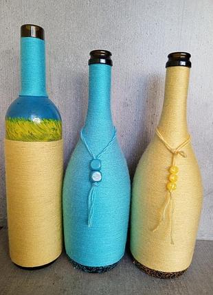 Пляшки декоровані. ручна робота.