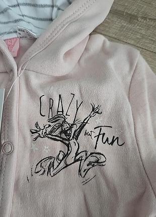 Нова дитяча кофта з капюшоном 2-6 місяців (62/68) 2