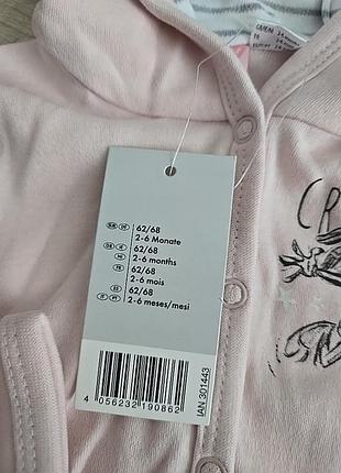 Нова дитяча кофта з капюшоном 2-6 місяців (62/68) 3