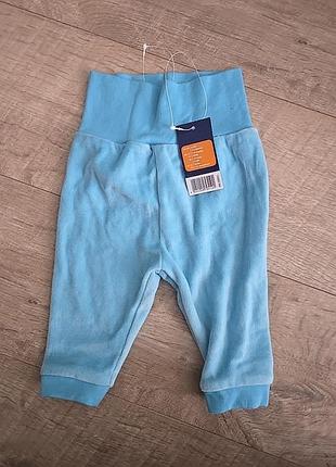Новые теплые флисовые брюки 2-6 месяцев (62/68)