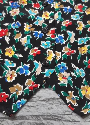 Винтажная блузка с цветочным принтом st.michael, размер 147 фото