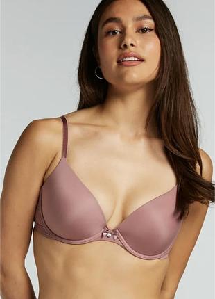 Розкішний, базовий, бюстгальтер, в бузковому, кольорі, від дорогого бренду: hunkemoller