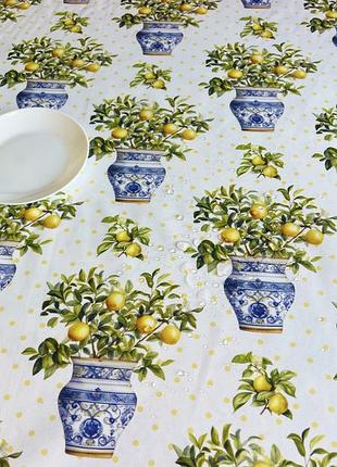Скатертини водостійкі тефлонові з лимонами