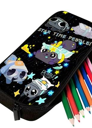 Детский нейлоновый школьный пенал пеббл мир денди роблокс