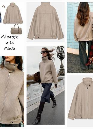 Новый вовняний бомбер zara