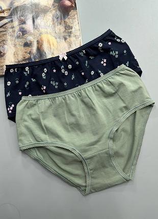00438 комплект набор женских хлопковых трусиков слипов