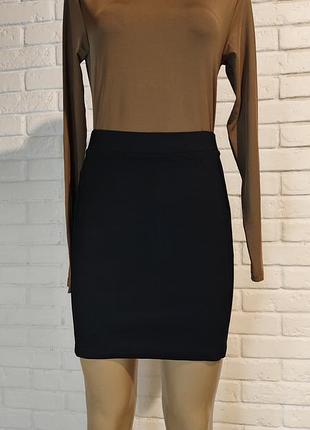 Чорна спідниця-олівець, marks and spencer, s-m.