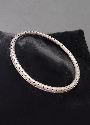 Вінтажний сріблястий браслет з перфорацією