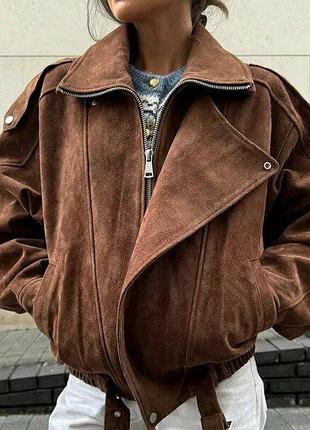 Куртка замш на подкладке фабричный китай