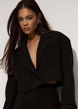 Піджак жіночий укорочений костюм на підкладці s-m; m-l  "annver" від прямого постачальника