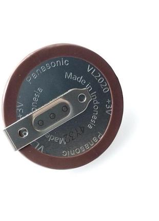 Акумулятор panasonic vl-2020 1hfn 3v з виведеннями 90 градусів
