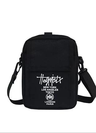 Месенджер сумка через плече hip hop stussy чорний