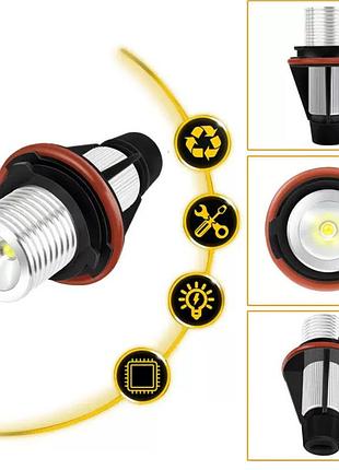 Led marker синій bmw 5w e39 e53 e60 e63 e65 e83 e87 ангельські оченята 2 шт 6