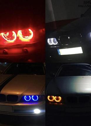 Led marker синій bmw 5w e39 e53 e60 e63 e65 e83 e87 ангельські оченята 2 шт 9