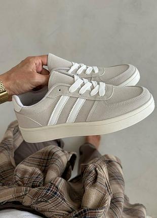 Распродажа 🏷 натуральные кожаные кроссовки на аккуратной подошве с полосками кеды