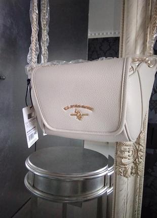 U. s. polo assn сумка бо клатч кросбоді молочна шкіра